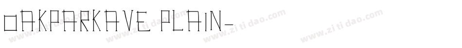 OakParkAve Plain字体转换